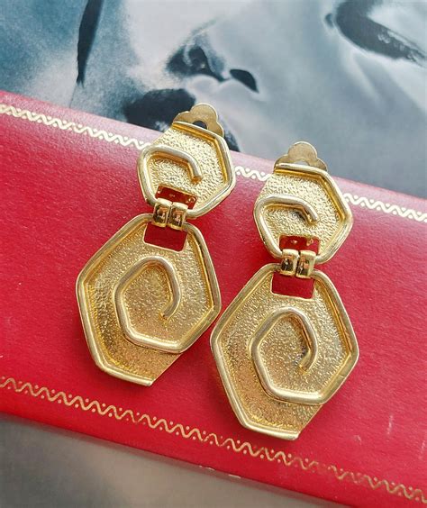 dior 夾式耳環
